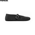Alaïa Strass Suede Ballet Flats - Black