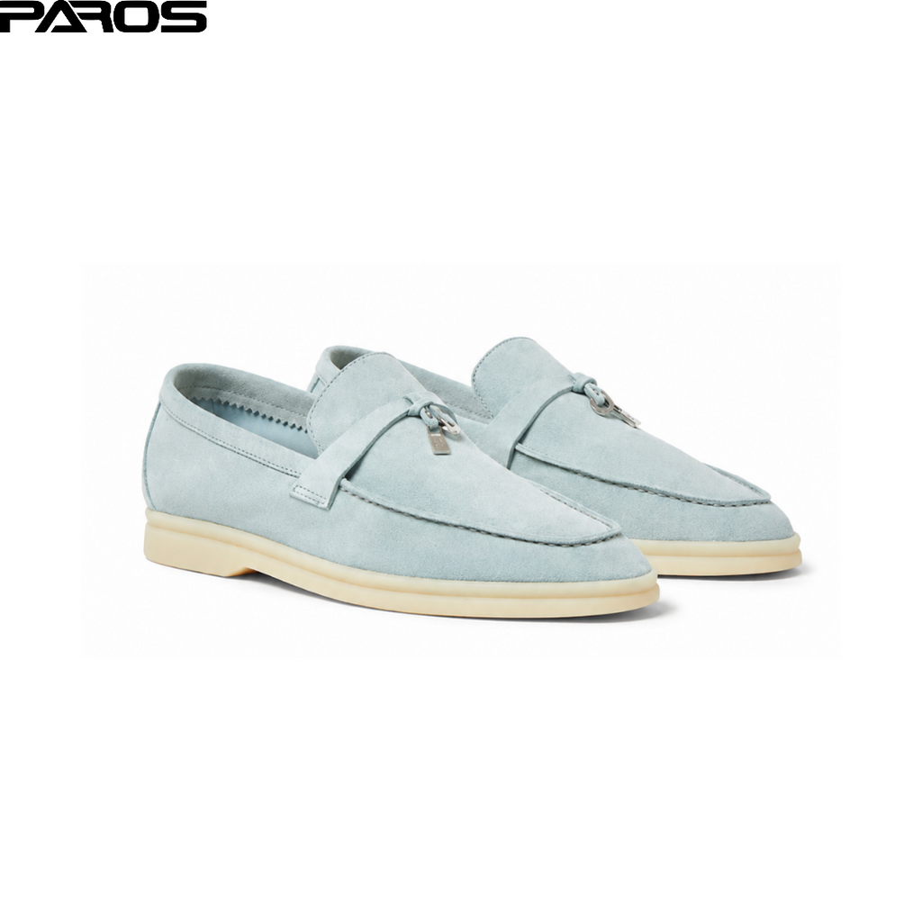 Loro Piana Summer Charms Walk Loafer Suede - Spring Waterfall Melange