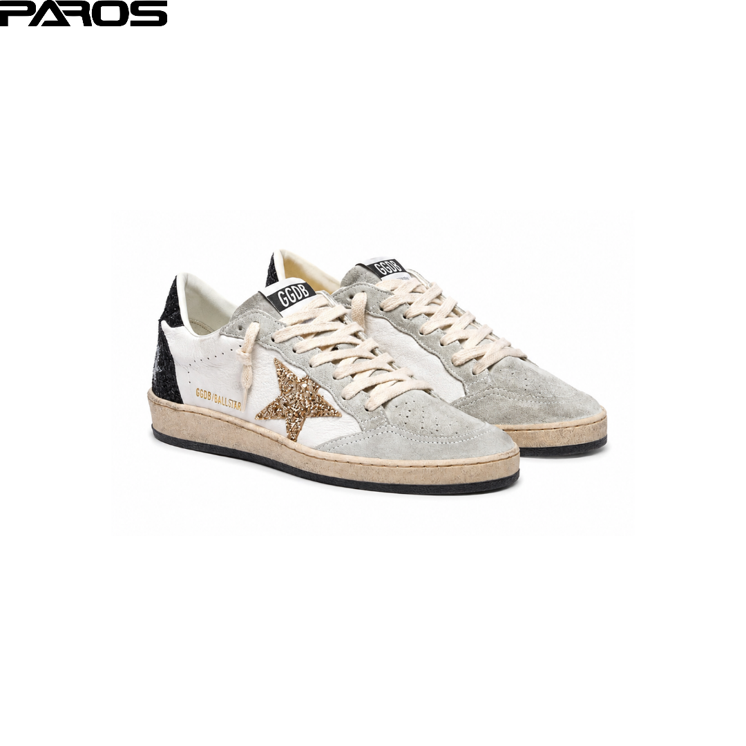 Golden Goose Ball-Star - White / Gold Glitter