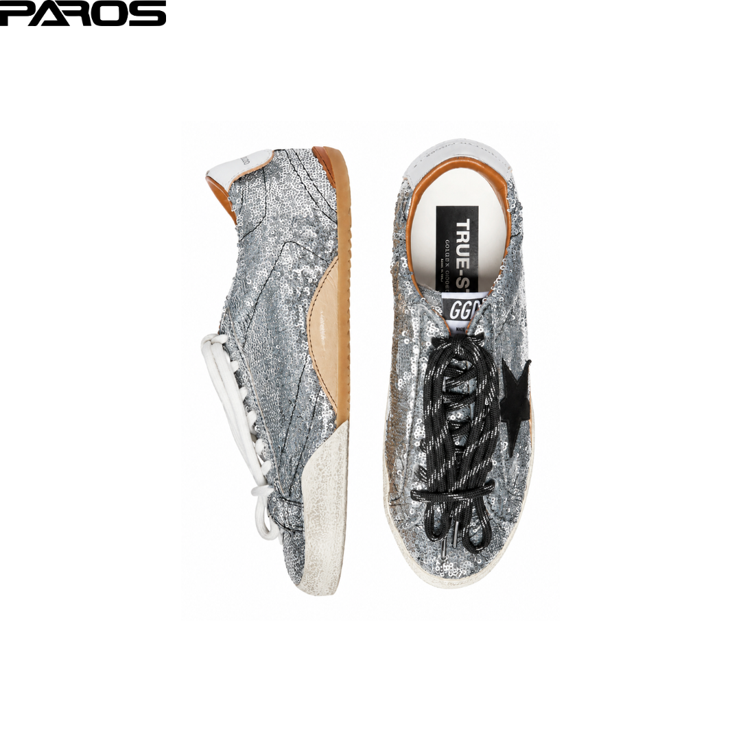 Golden Goose True-Star - Silver Sequins