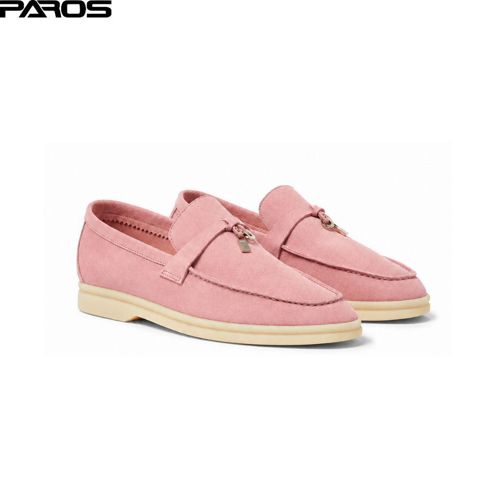 Loro Piana Summer Charms Walk Loafer Suede - Soft Pink