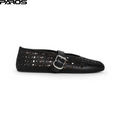 Alaïa Vienne Lambskin Ballet Flats - Black