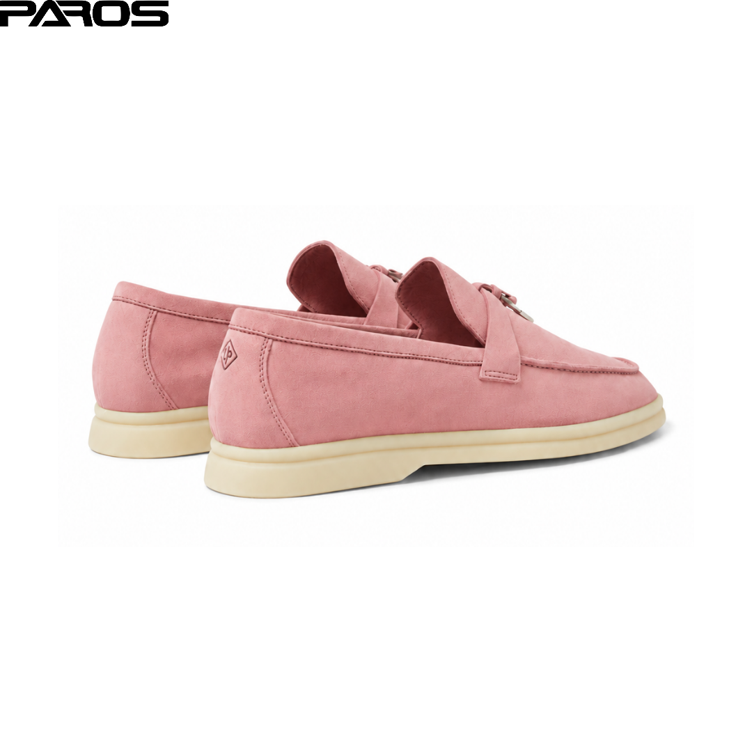 Loro Piana Summer Charms Walk Loafer Suede - Soft Pink