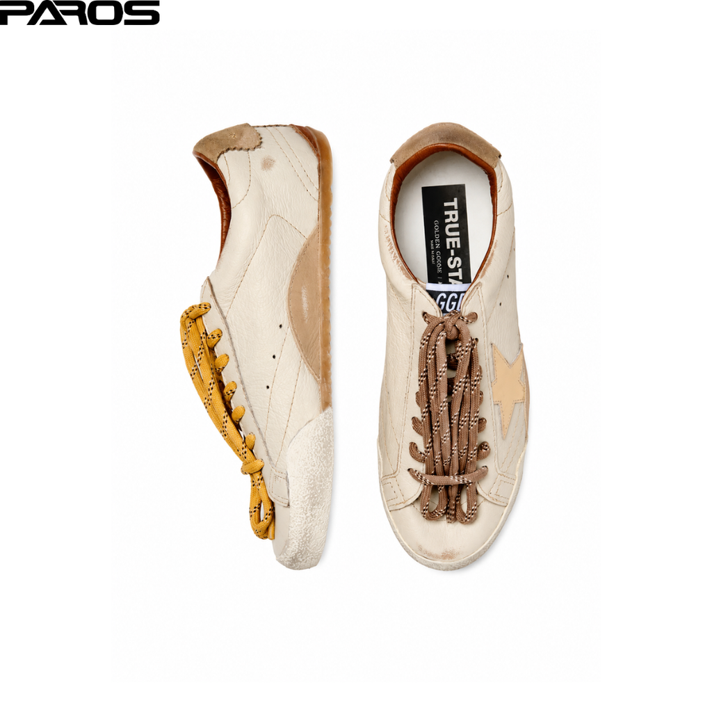 Golden Goose True-Star - White / Gold / Beige