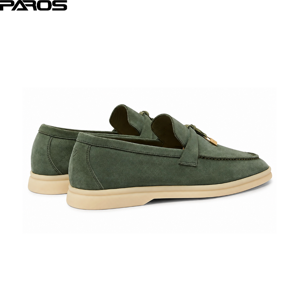 Loro Piana Summer Charms Walk Loafer Suede - Green Lagoon