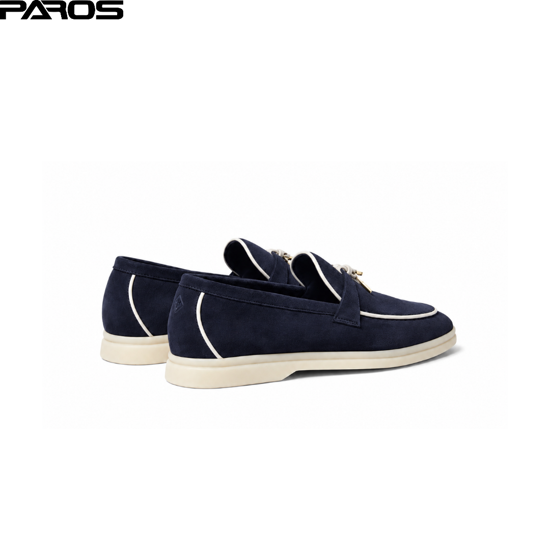 Loro Piana Summer Charms Walk Loafer Suede - Navy