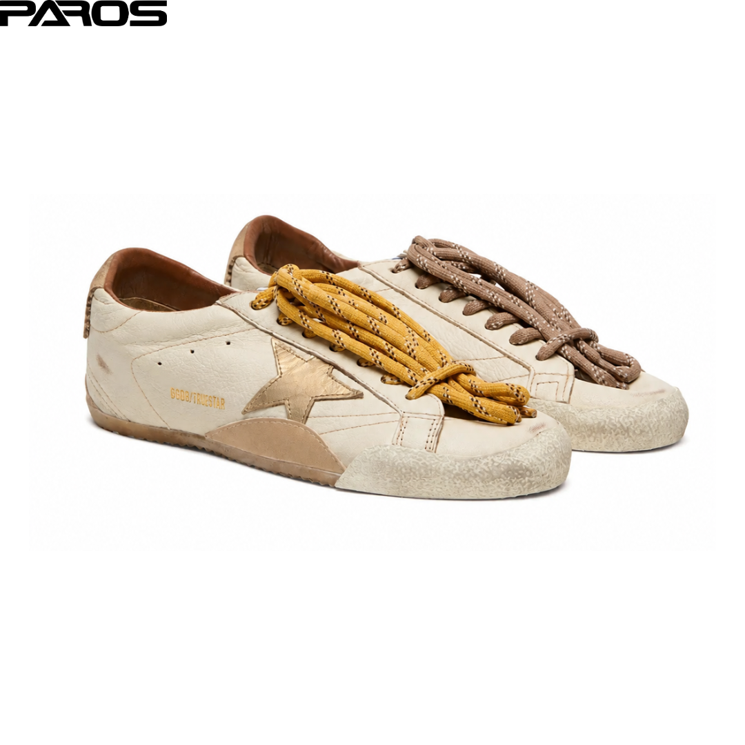 Golden Goose True-Star - White / Gold / Beige