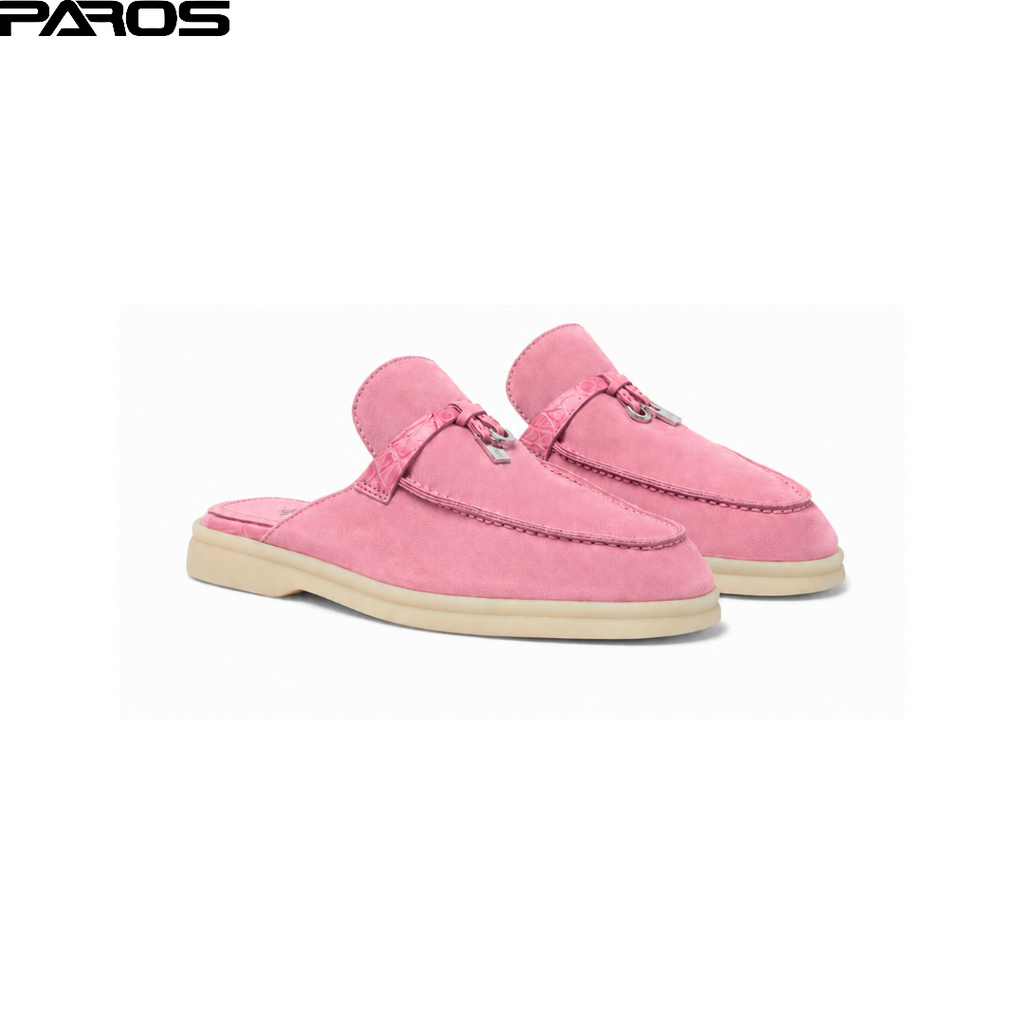 Loro Piana Babouche Charms Walk Suede & Alligator - Pink
