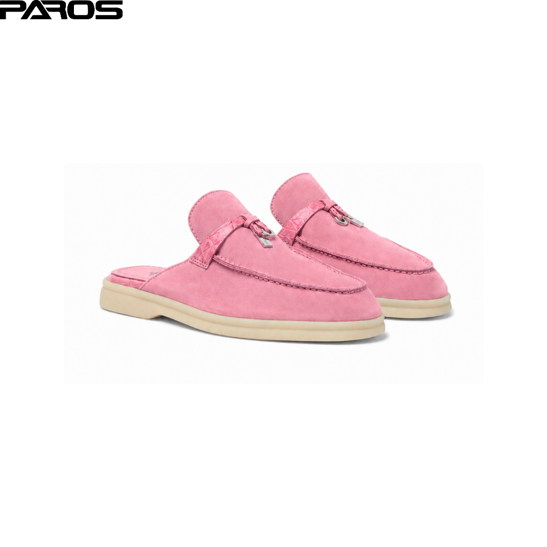 Loro Piana Babouche Charms Walk Suede & Alligator - Pink