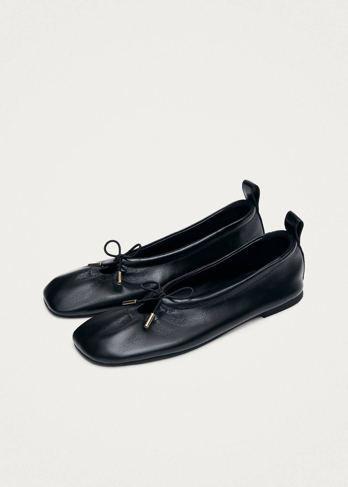 Alohas Rosalind Leather Ballet Flats - Black