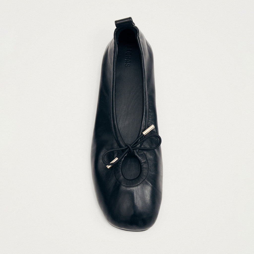 Alohas Rosalind Leather Ballet Flats - Black