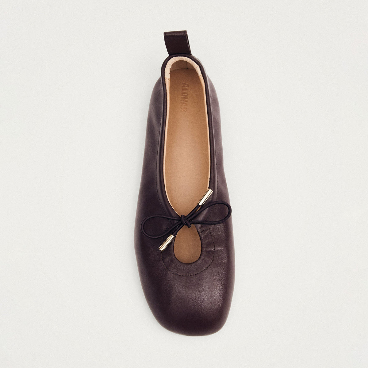 Alohas Rosalind Leather Ballet Flats - Brown