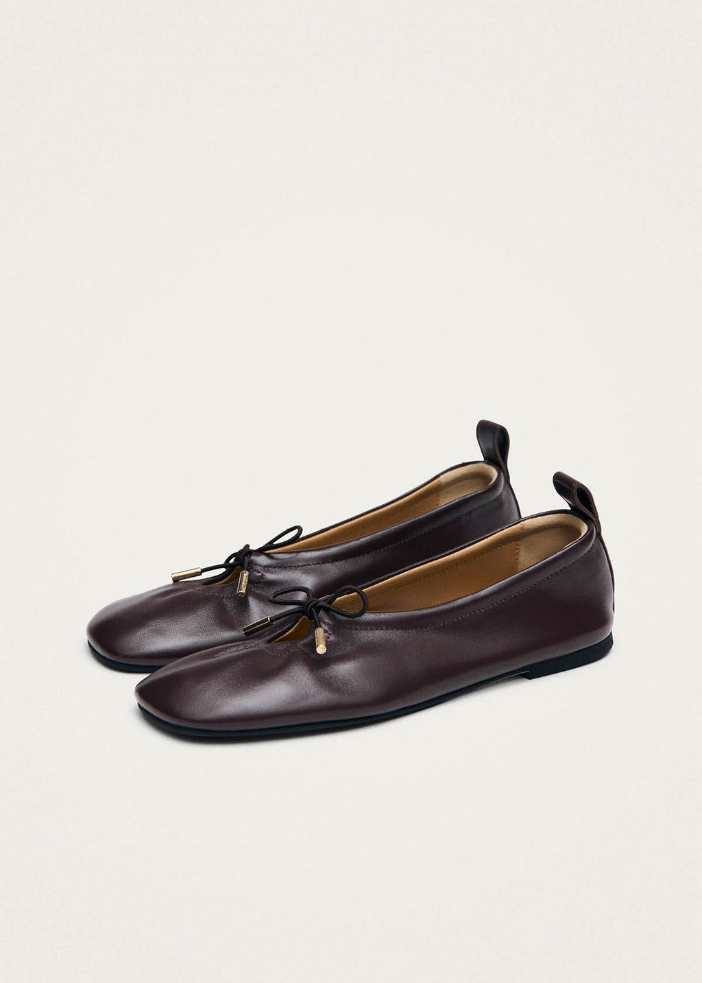 Alohas Rosalind Leather Ballet Flats - Brown