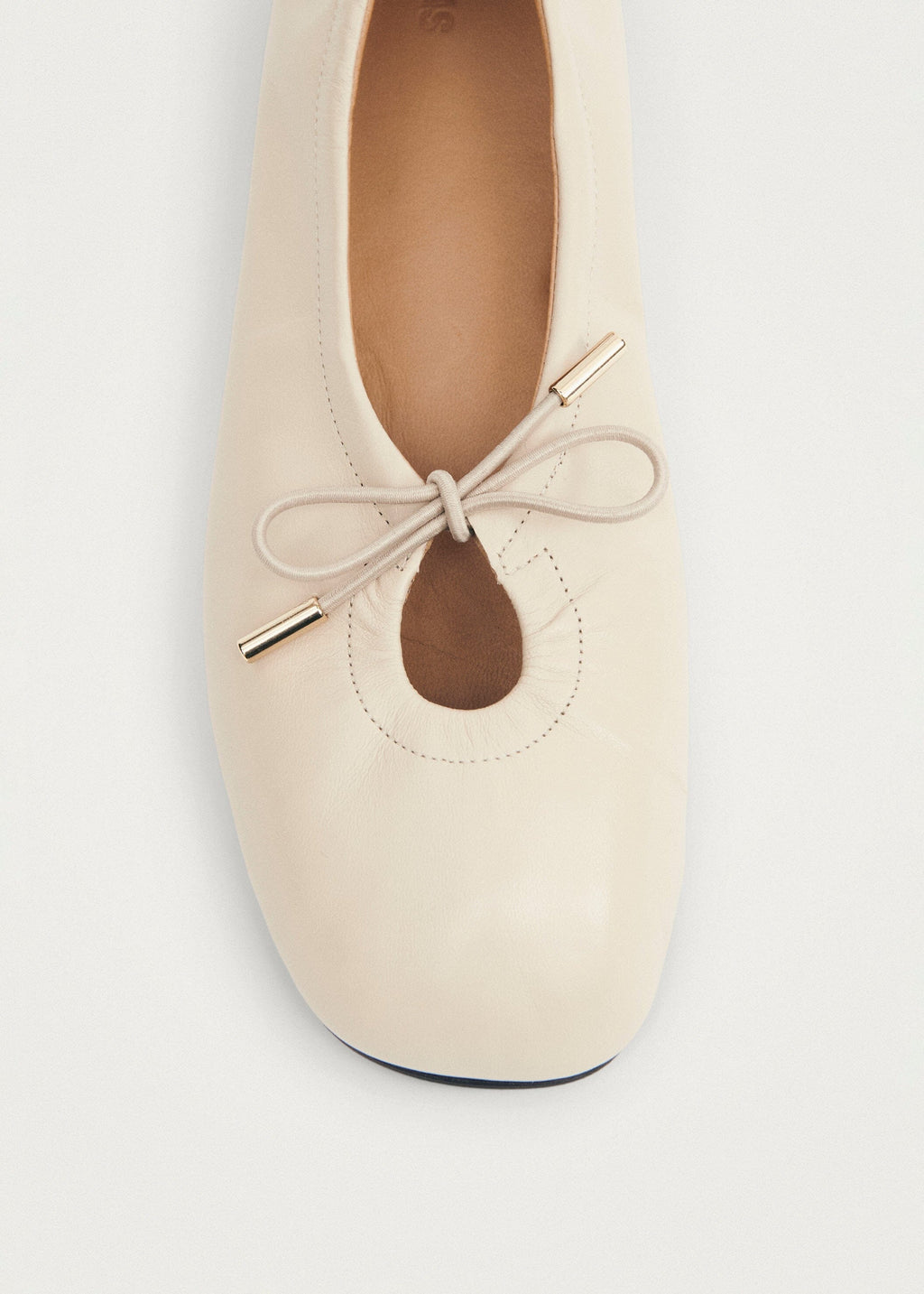 Alohas Rosalind Leather Ballet Flats - Cream