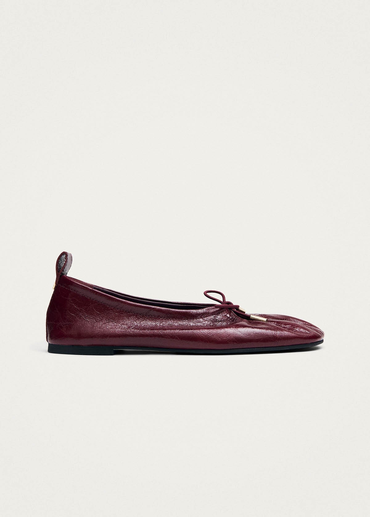 Alohas Rosalind Leather Ballet Flats - Burgundy Patent