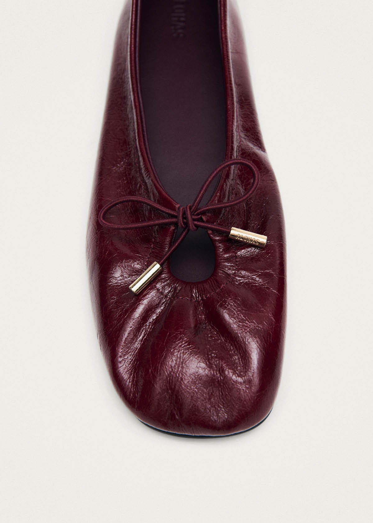 Alohas Rosalind Leather Ballet Flats - Burgundy Patent