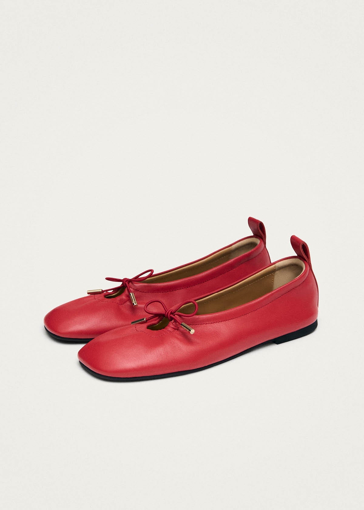 Alohas Rosalind Leather Ballet Flats - Red