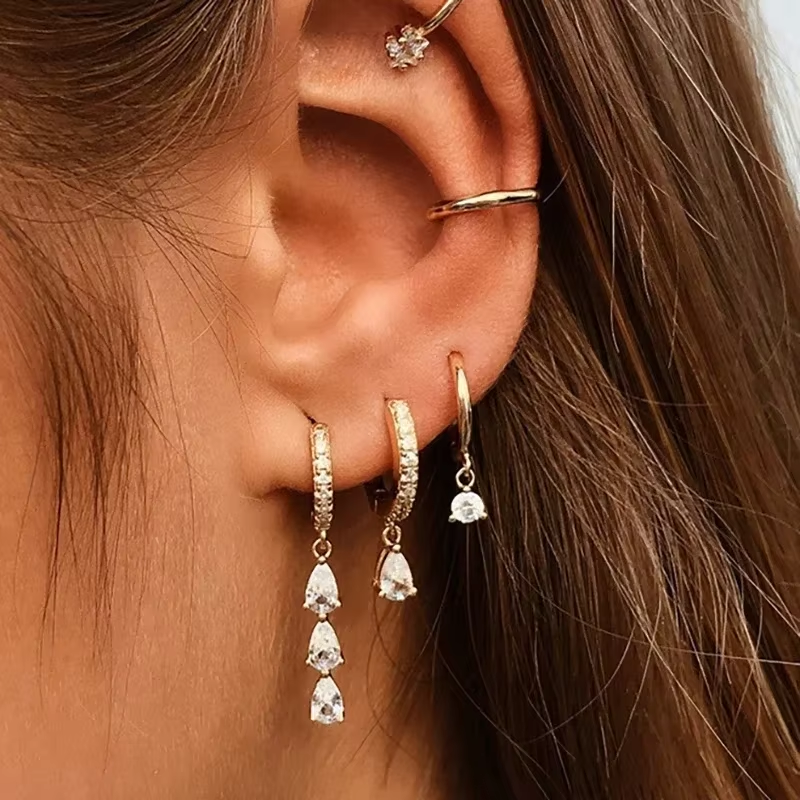 Créoles Lacey en or à diamants pour femme