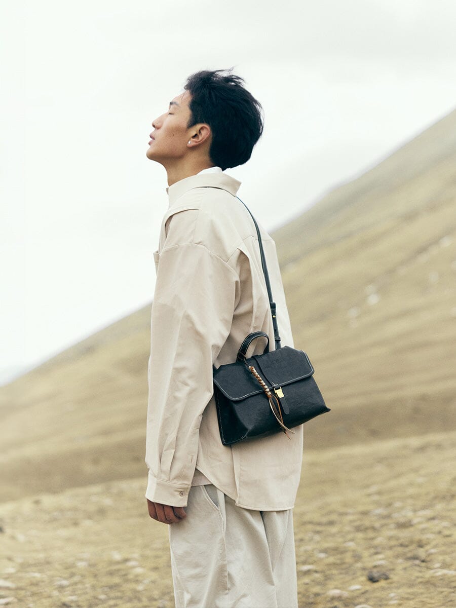 Songmont Small Shan Satchel Bag - Onyx