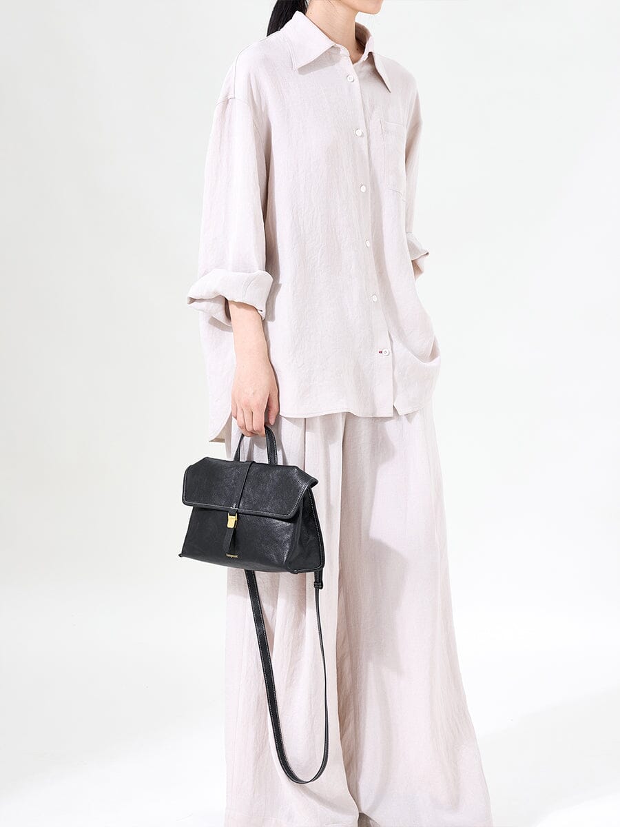 Songmont Small Shan Satchel Bag - Onyx