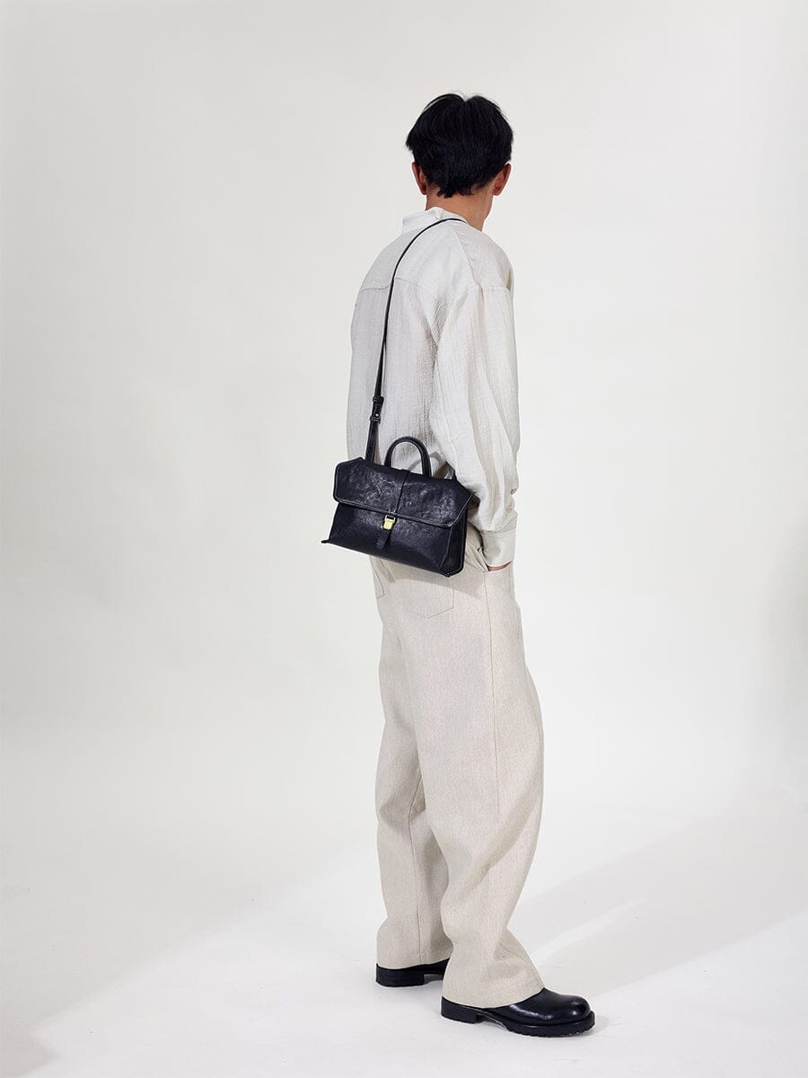 Songmont Small Shan Satchel Bag - Onyx