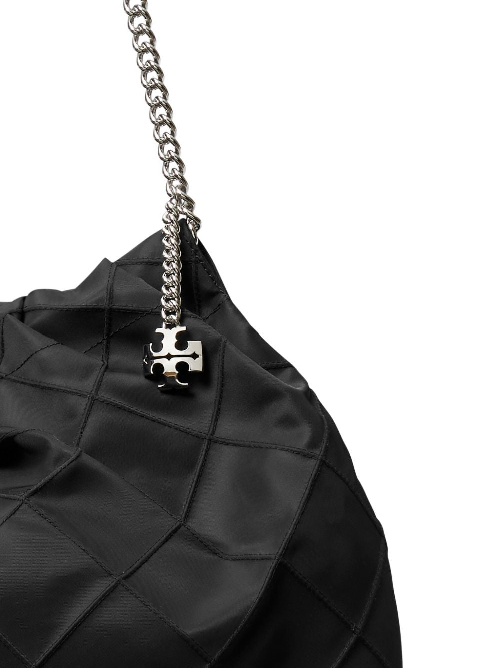 Tory Burch Fleming Nylon Hobo Bag - Black