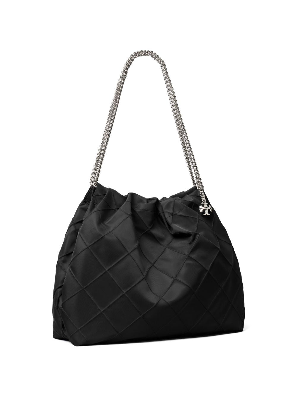 Tory Burch Fleming Nylon Hobo Bag - Black