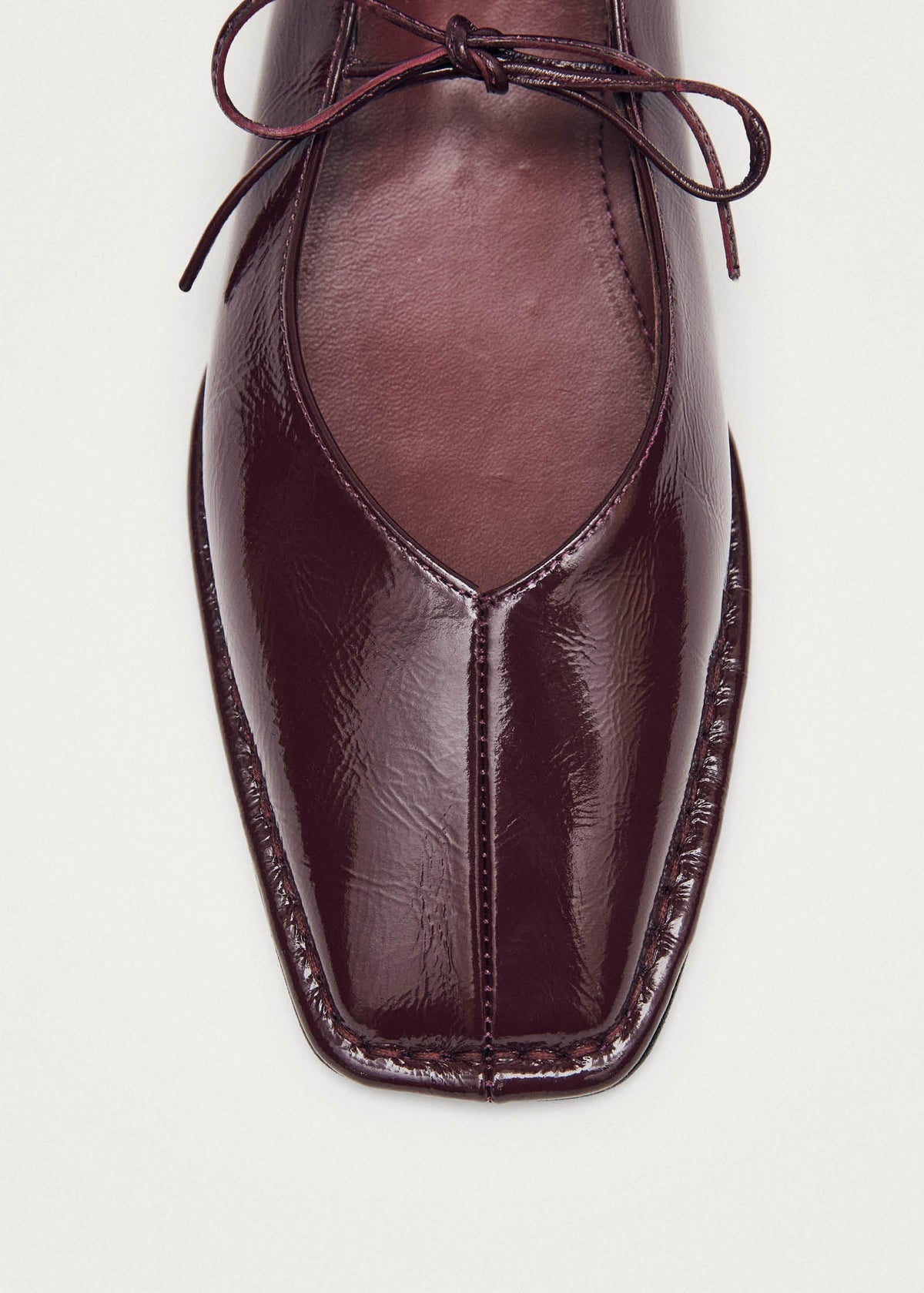 Alohas Sway Leather Ballet Flats - Burgundy