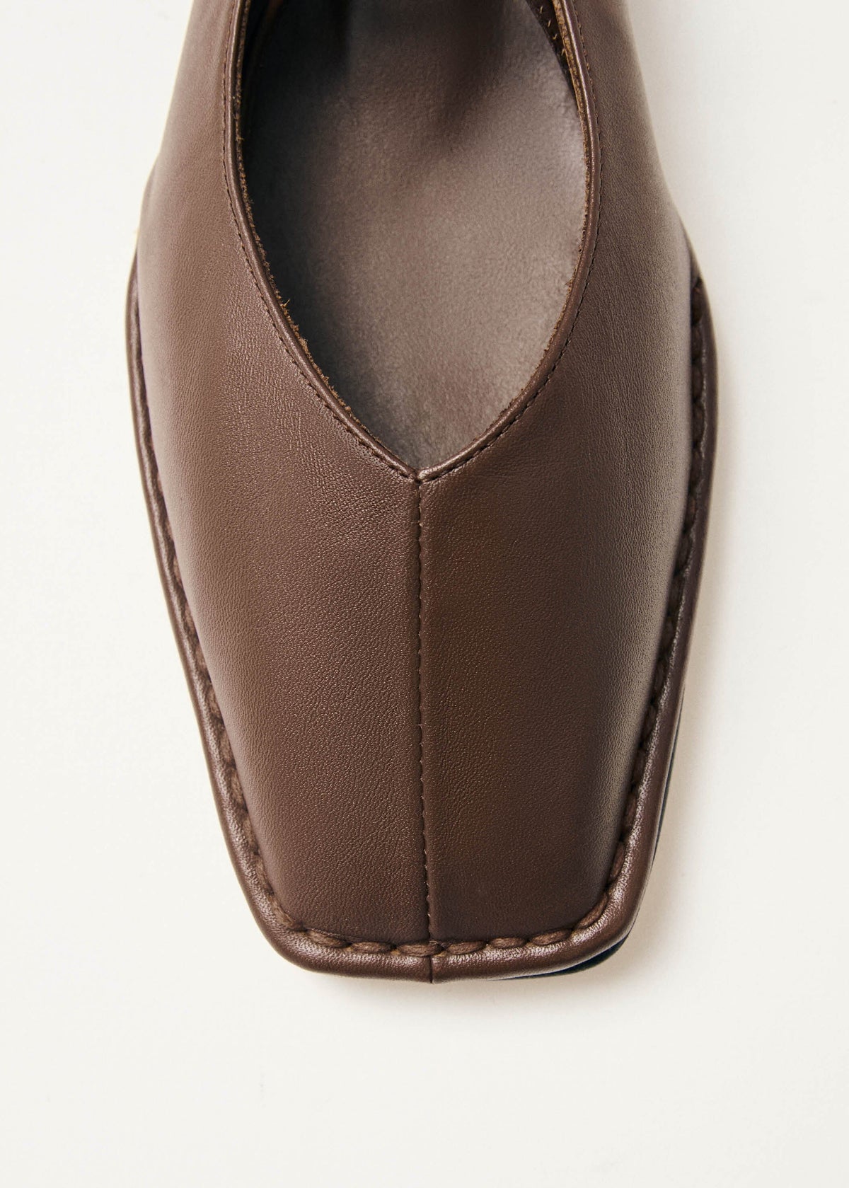 Alohas Sway Leather Ballet Flats - Chestnut Brown