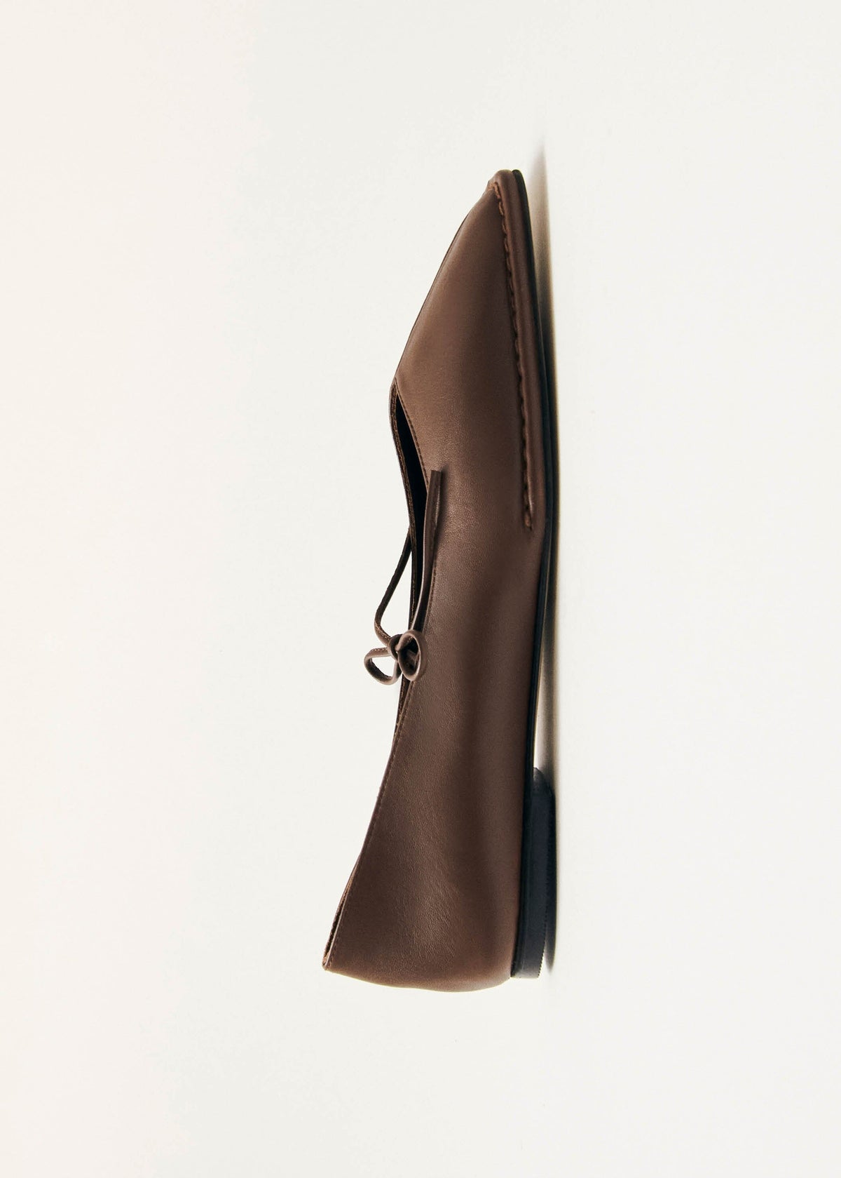 Alohas Sway Leather Ballet Flats - Chestnut Brown