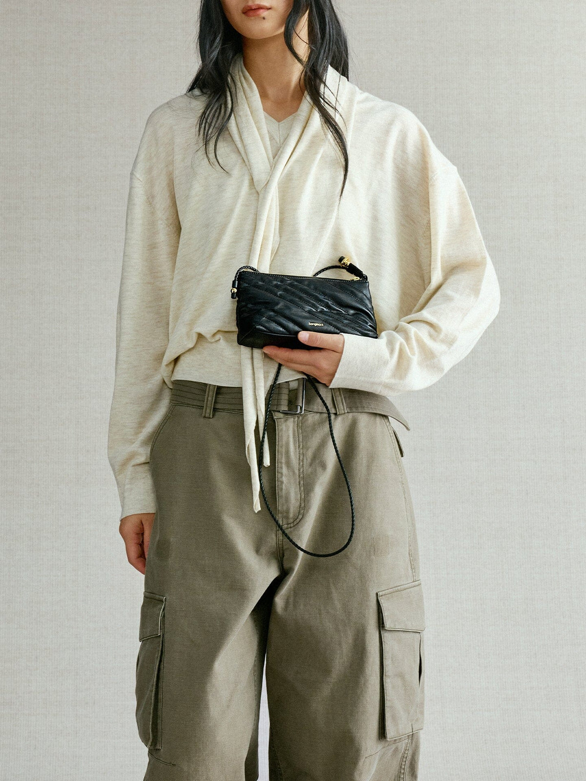 Songmont Winding Underarm Bag - Onyx